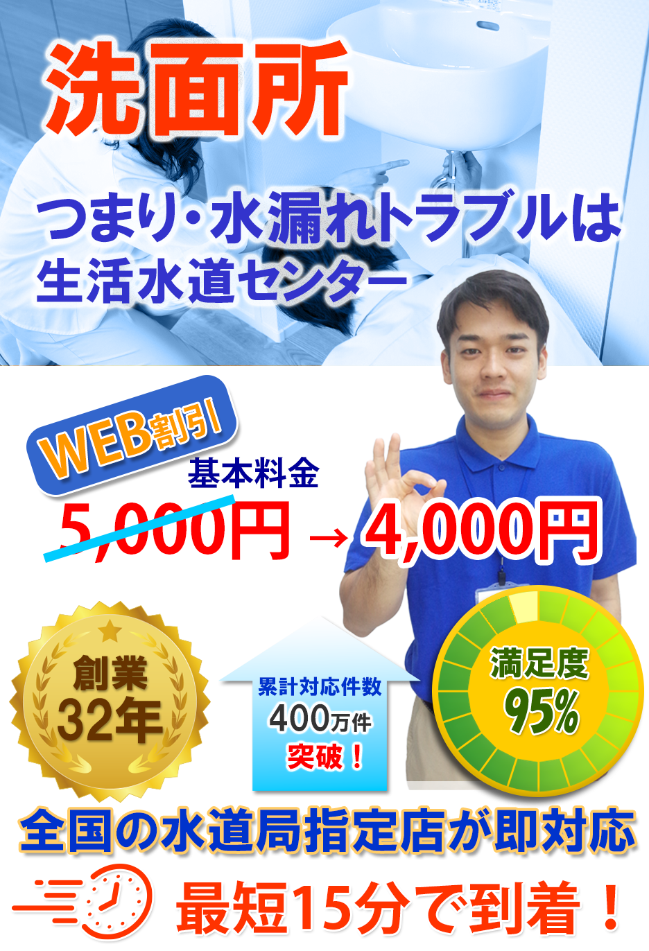 洗面所/つまり・水漏れトラブルは生活水道センター