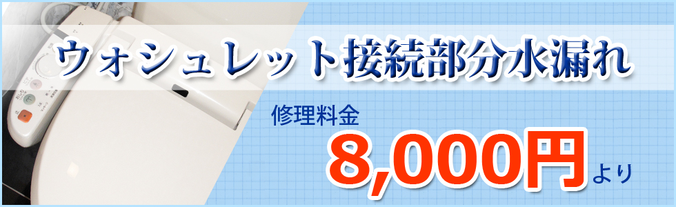 ウォシュレット接続部分水漏れ